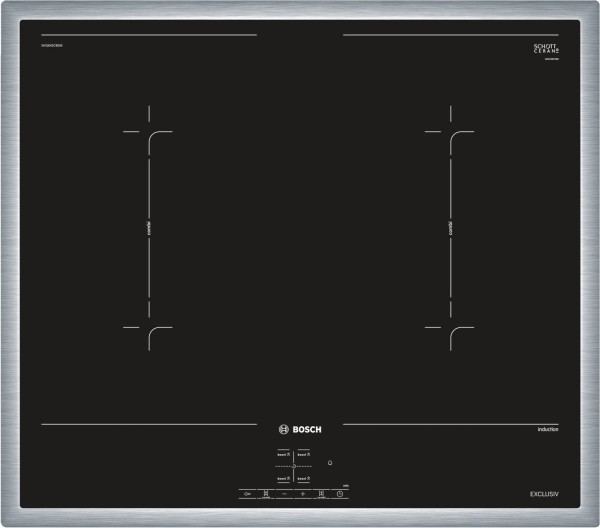 NVQ645CB5M Glaskeramik-Induktions-Kochfeld edelstahl
