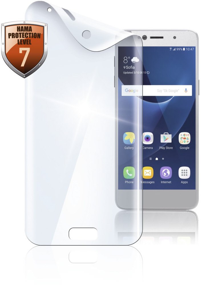 Schutzfolie Full Screen Curved transparent für Galaxy S9