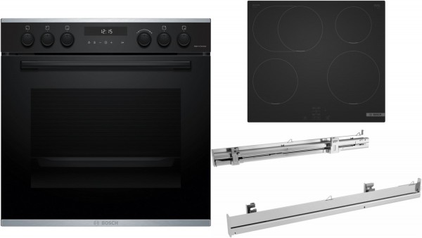 MKH63IMATP Herdset mit Induktionskochfeld bestehend aus HEG278AB4+NIF61ABB5E+HEZ638000 schwarz + mattschwarz