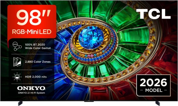 98RM7L 248 cm (98") RGB-Mini LED TV, 4K Ultra HD, Smart-TV, 120 Hz, DVB-T2/DVB-C/DVB-S2, Sprachsteuerung