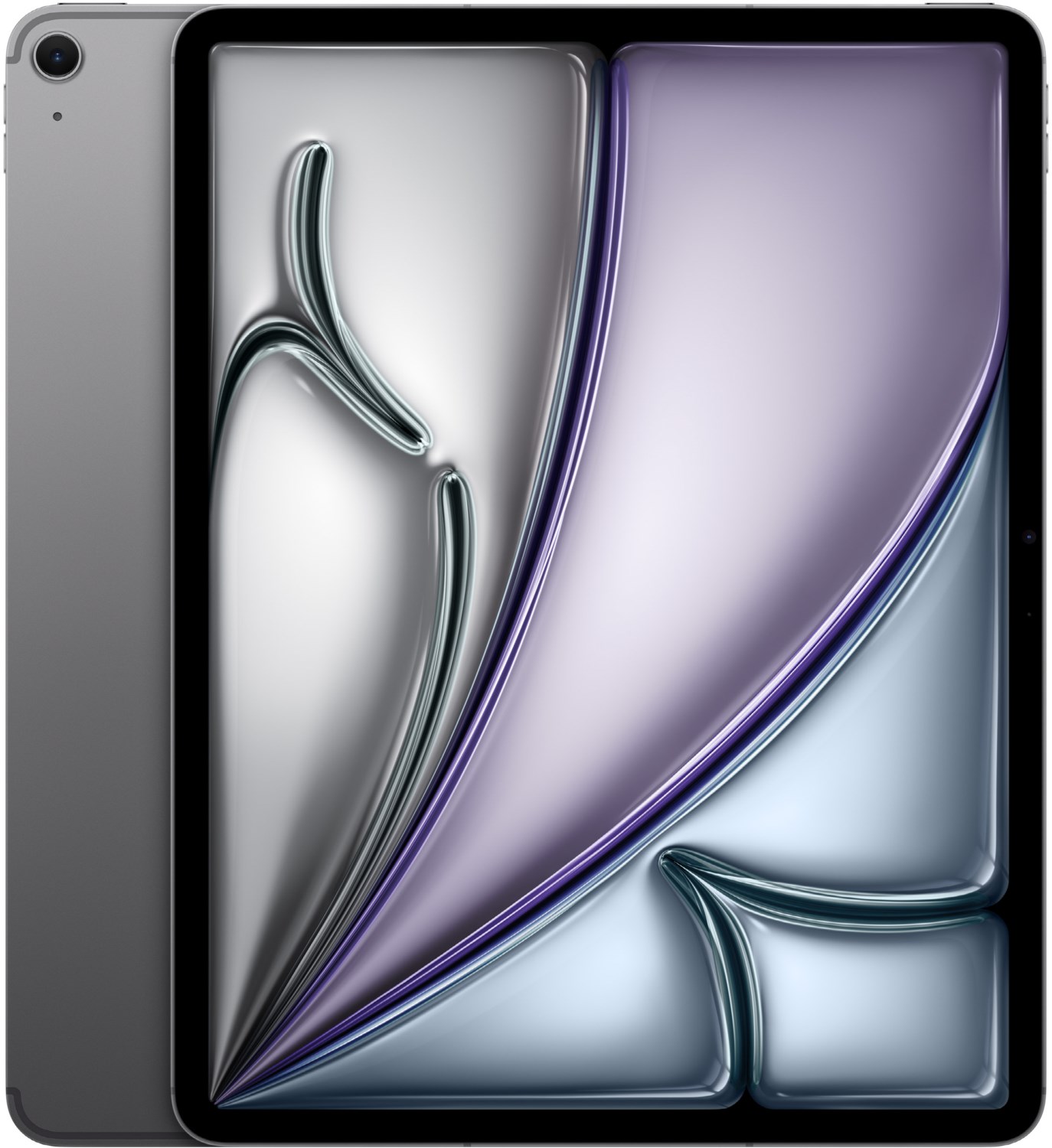 iPad Air 13" (128GB) WiFi + 5G (M3, 2025) space grau, iOS, 10 Std. Akku, 12 MP Kamera, inkl. Zubehör: USB-C-Kabel