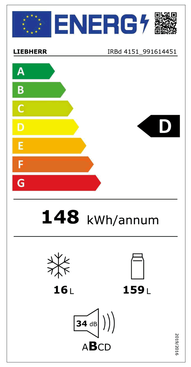 Liebherr IRBd 4151-20 mit / D Einbau-Kühlschrank weiß Gefrierfach | EURONICS