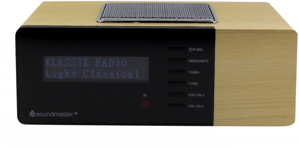 UR 180 HBR Uhrenradio hellbraun