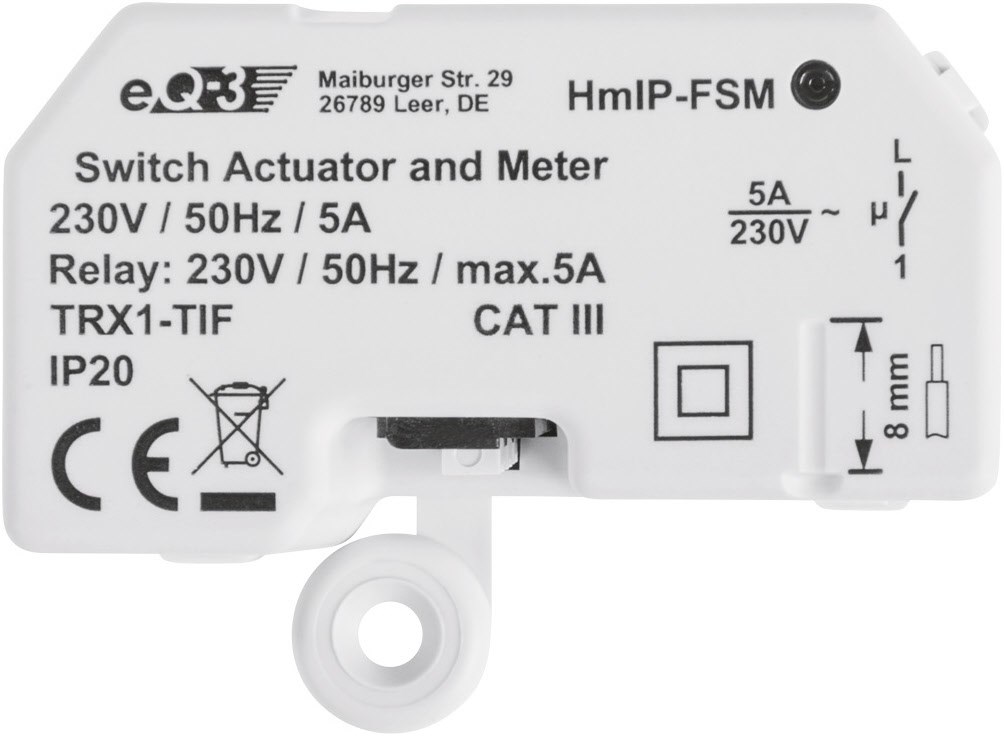 Homematic IP Schalt-Mess-Aktor – Unterputz - Weiß