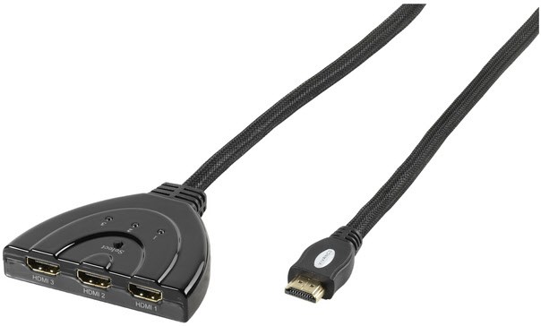 Image of 47/80 02 Autom. HDMI-Umschalter 3x HDMI-Kupplung > HDMI-Stecker