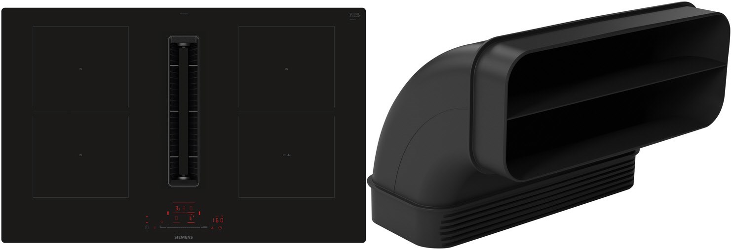 Siemens ED811HGA7 Autark-Induktionsfeld mit Dunstabzug bestehend aus ED811HQ26E + HZ9VDSB2 rahmenlos
