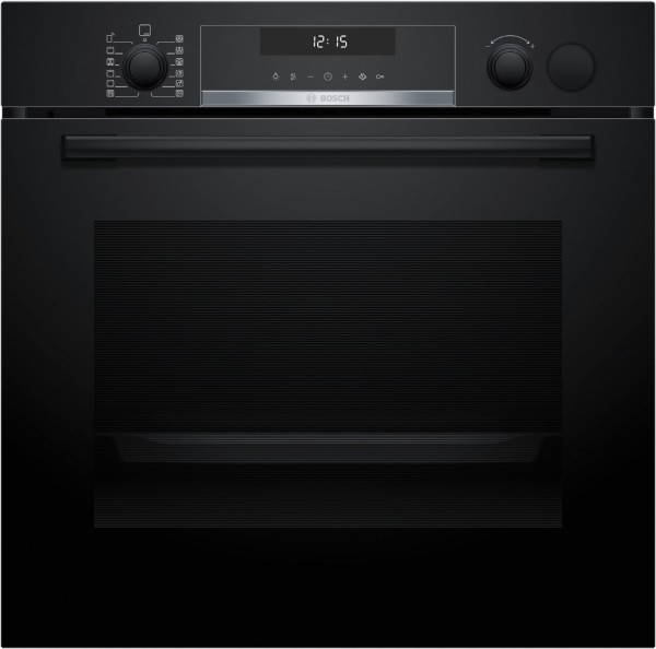 HRG578CB7 Backofen mit Dampfunterstützung schwarz, 71 l, Pizza-Stufe, schnelles Vorheizen, WLAN, pyrolytische Selbstreinigung, 66 cm breit, A+