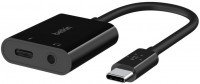 RockStar USB-C > 3,5mm + USB-C schwarz