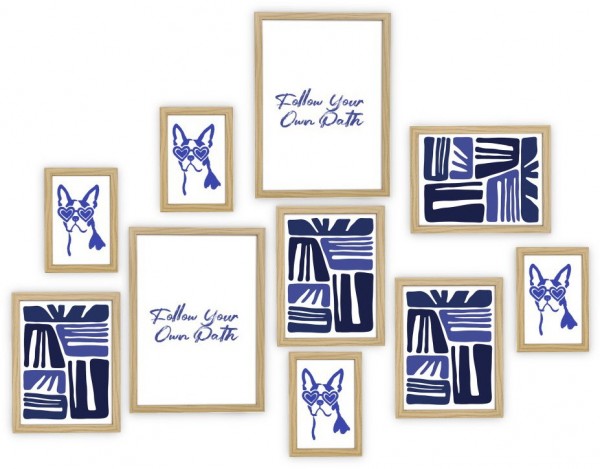 Holzrahmen Collage 10er-Set 3 Formate: 10x15, 15x20, 20x30cm Eiche