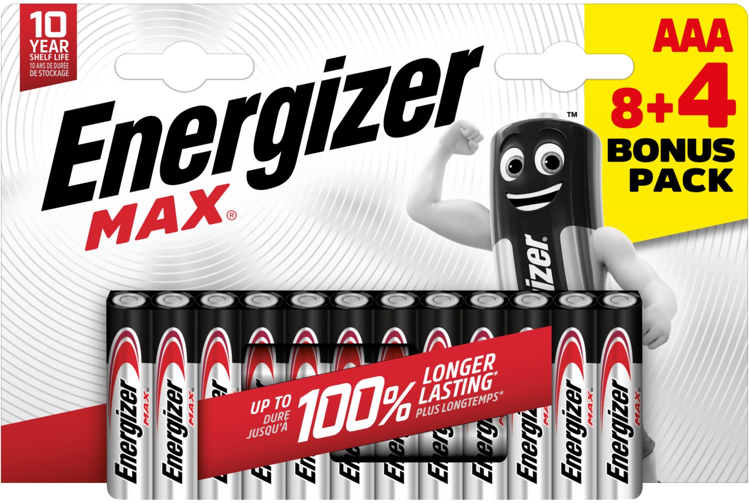 Energizer Max AAA 8+4er Pack MicroBatterie EURONICS