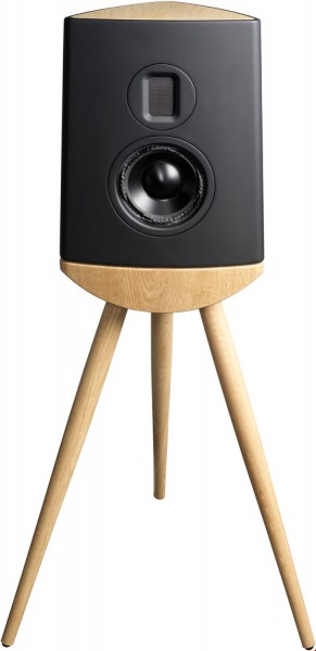 Cue-100 /Stück Stand-Lautsprecher schwarz/eichenholz