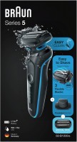 50-B1200s Series 5 + Scherteil Rasierer schwarz/blau