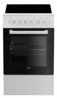b100 FSM 57100 GW Elektroherd mit Glaskeramikfeld weiß, 55 l, 50 cm breit, A, 4 Kochzonen