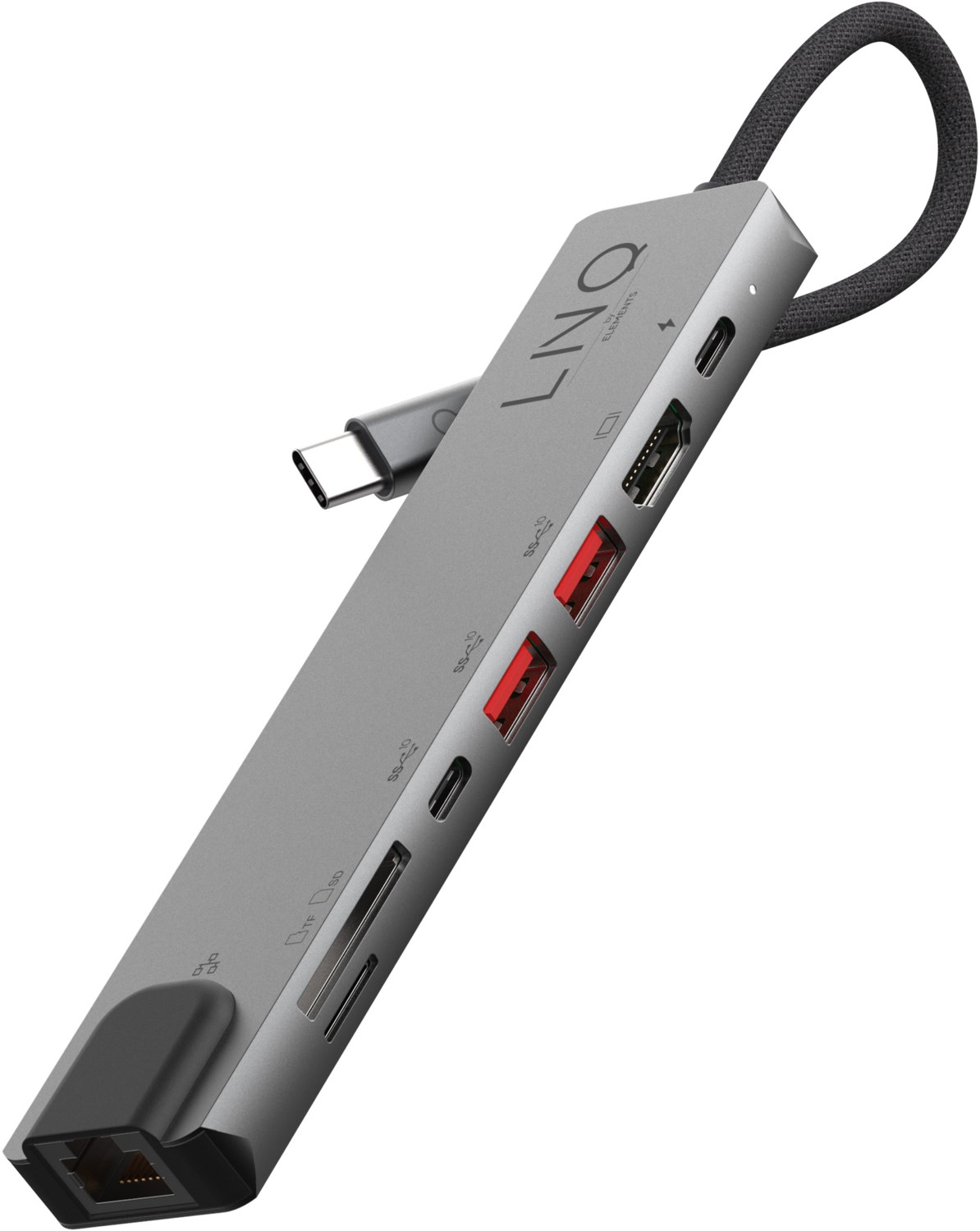 8in1 Pro USB-C Multiport Hub schwarz/grau