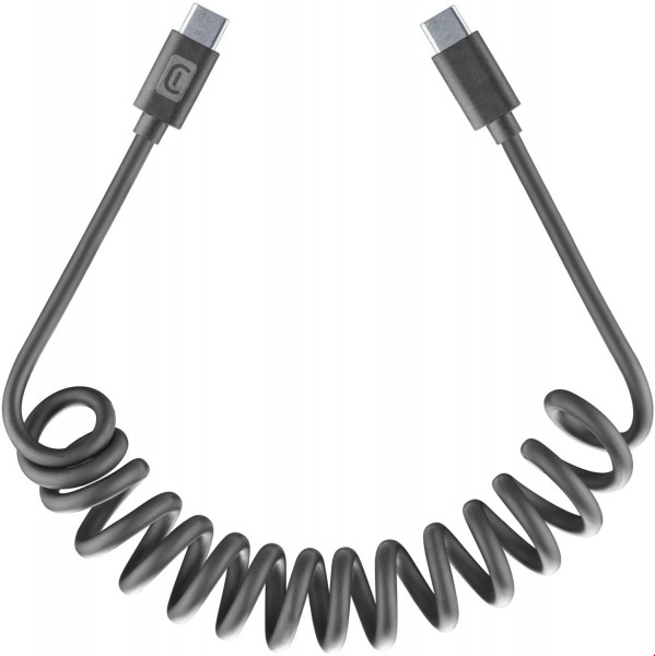 USB Type-C Spiralkabel (1,2m) schwarz