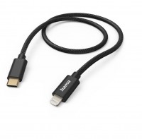 Ladekabel Fabric (1,5m) USB-C>Lightning schwarz