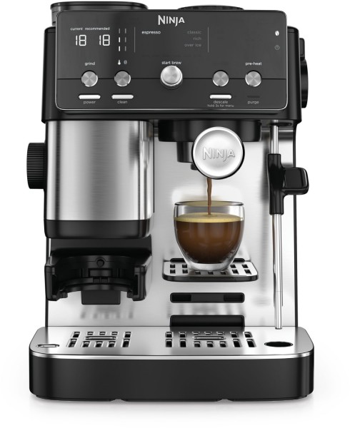 ES301EU Luxe Café Mini Siebträgermaschine silber, Milchbehälter, 1,3 l