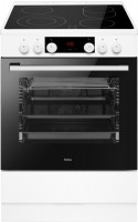 SHCX 913 110 W Elektroherd mit Glaskeramikfeld weiß, 77 l, Pizza-Stufe, schnelles Vorheizen, 60 cm breit, A, 4 Kochzonen