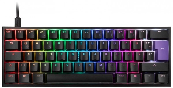 Schwarz RGB-LED MX-Black Ducky One 2 Mini Gaming tastatur 