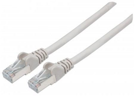 Patchkabel mit Cat7-Rohkabel S/FTP grau (0,5m)