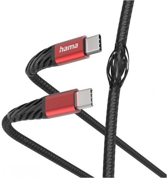 Ladekabel Extreme (1,5m) USB-C>USB-C rot/schwarz
