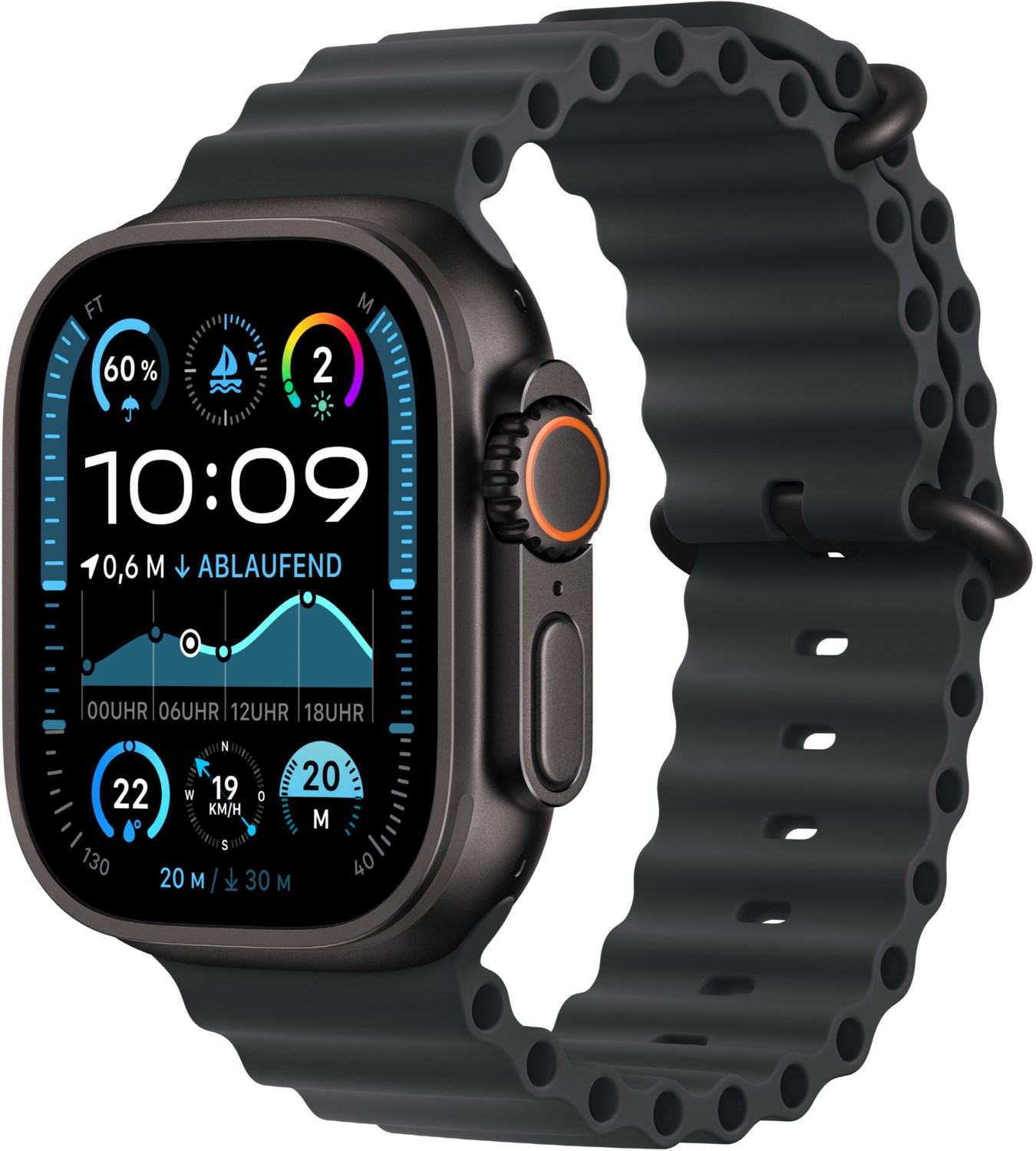Image of Watch Ultra 2 (49mm) GPS+4G Titan mit Ocean Armband schwarz/schwarz