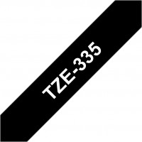 TZe 335 12mm (8m) Schriftband schwarz/weiss