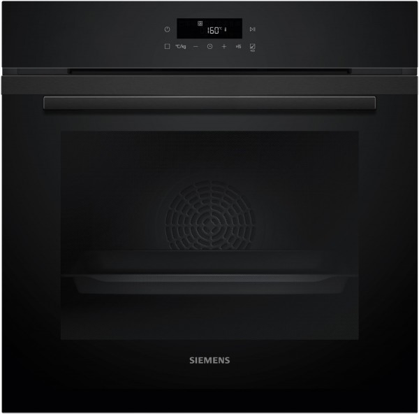 HB271ABB3 Einbaubackofen deep black inox, schnelles Vorheizen, pyrolytische Selbstreinigung, 59,4 cm breit, A+, schwarz, iQ300