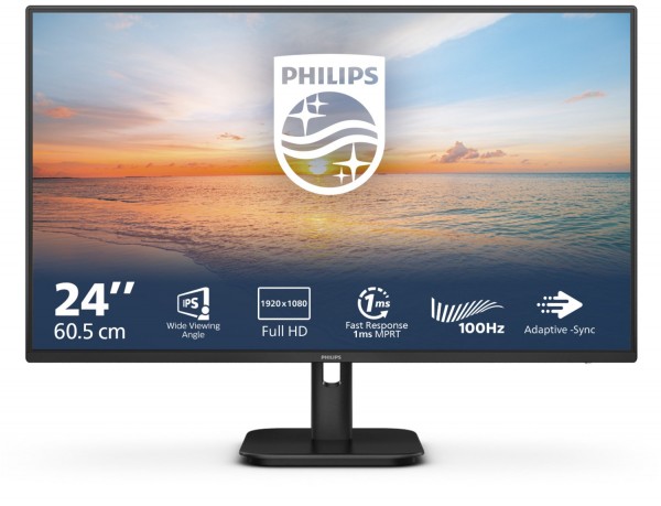 24E1N1100A/00 61 cm (24") TFT-Monitor mit LED-Technik schwarz, Widescreen Full HD (1920x1080), 1 ms Reaktionszeit, Gaming geeignet