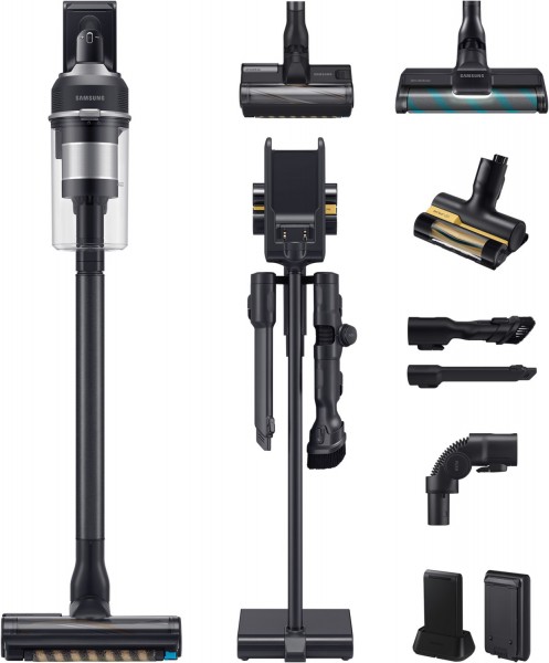 Jet 95 Akku+ CompleteClean Stielstaubsauger VS20C95D4TK/WD satin black, 210 W, 60 min Laufzeit, 0,8 l Staubvolumen, Display, Elektro-Bodenbürste