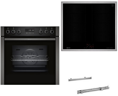 HLE310SIFP Herdset mit Induktionskochfeld bestehend aus E2ACH7AG4+M66SBX1M0+Z1608BX0 graphite grey/schwarz