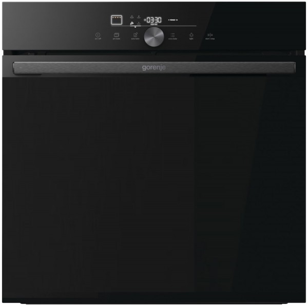 GO66E Pizza350C Einbaubackofen tiefschwarz, 77 l, Pizza-Stufe, schnelles Vorheizen, Heißluftgrill, Hefeteig-Gärstufe, WLAN