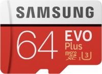 EVO Plus 64GB microSDXC UHS-I U3 100MB/s Full HD & 4K UHD Memory Card with Adapter (MB-MC64GA)
