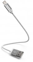 Lade-Sync-Kabel Micro-USB (0,2m) weiß