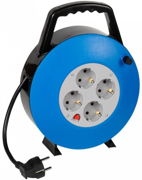 CR 100B Kabeltrommel (10m) schwarz/grau/blau