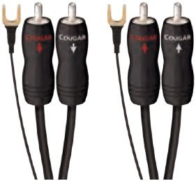 Cougar tonearm Kabel RCA (1,5m) schwarz