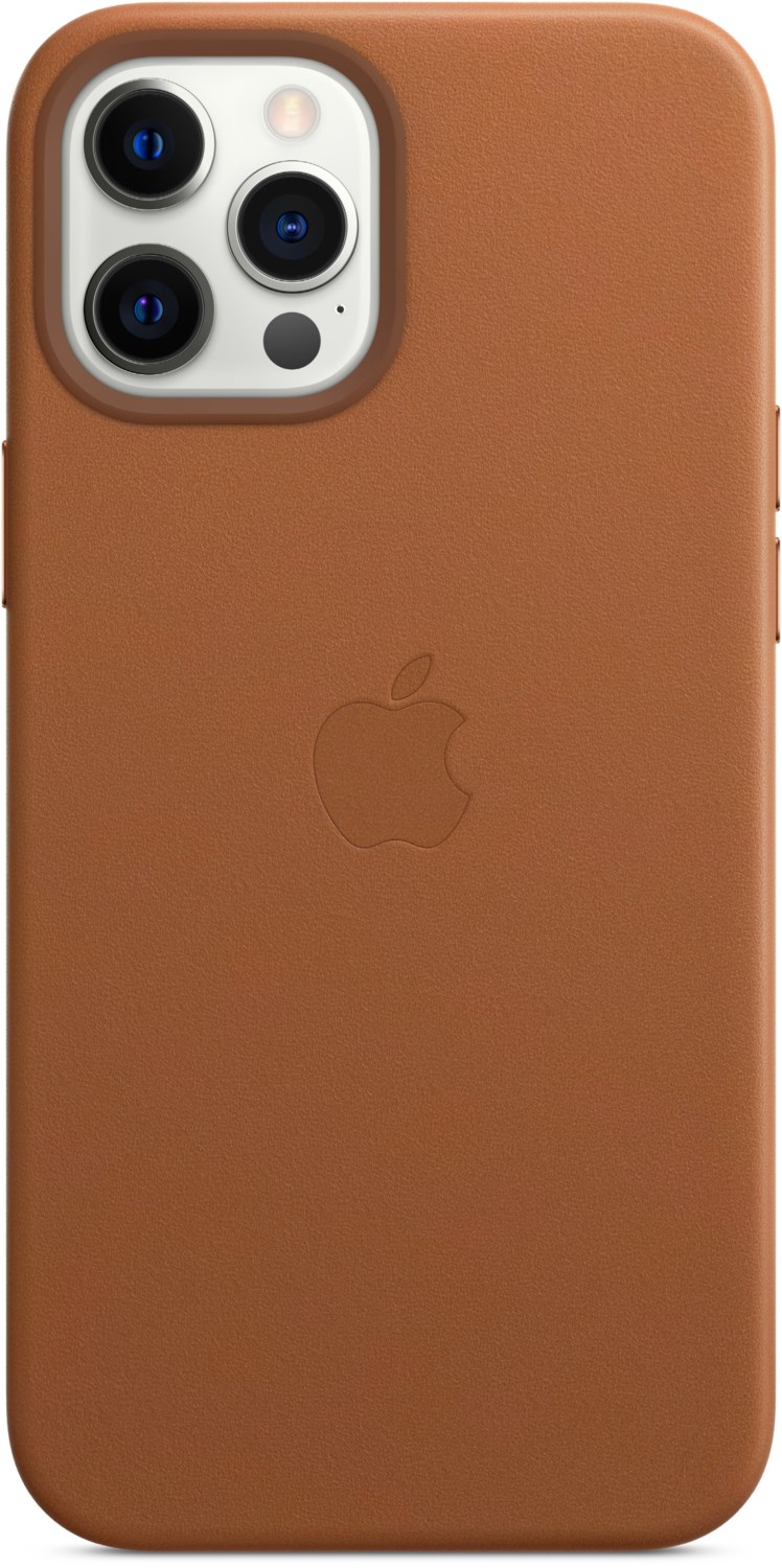 Leder Case mit MagSafe für iPhone 12 Pro Max sattelbraun