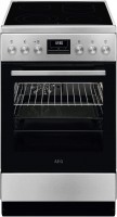 CCB5449BBM Elektroherd mit Glaskeramikfeld edelstahl/cleansteel, 57 l, Pizza-Stufe, Heißluftgrill, 50 cm breit, A, 4 Kochzonen
