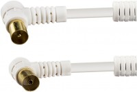 HFW 201 G IEC-Absorber-Winkelkabel (1,5m) Winkelstecker > Winkelbuchse weiß