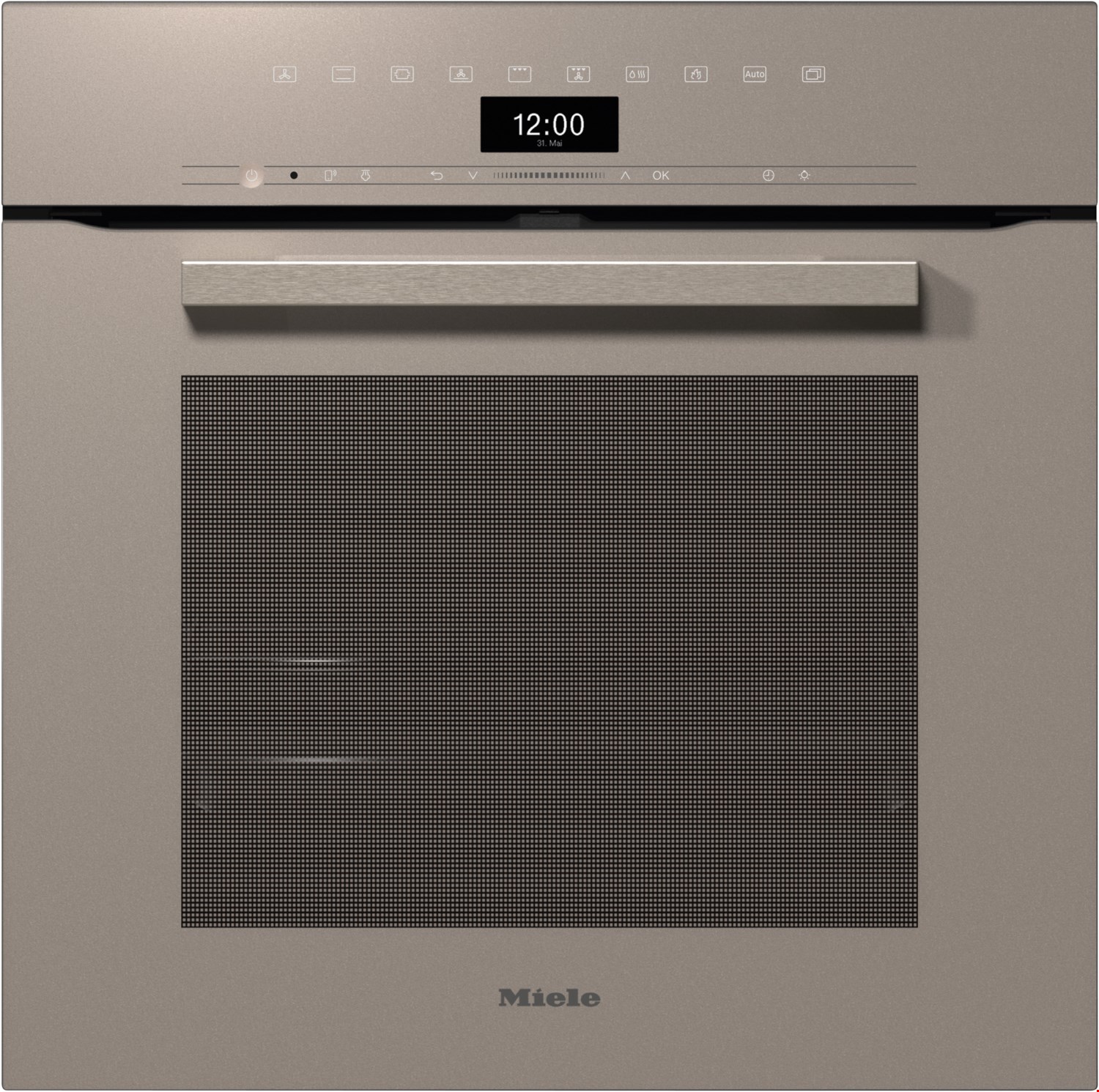 H 7460 BP Einbaubackofen pearlbeige, 76 l, schnelles Vorheizen, pyrolytische Selbstreinigung, 59,5 cm breit, A+