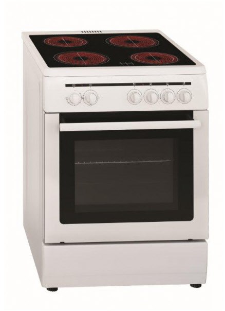 EH 4-60 GK 6 Elektroherd mit Glaskeramikfeld weiß, A