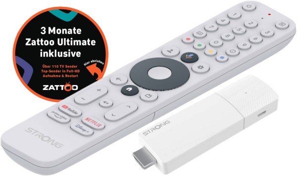 LEAP-AIR Ultimate Streaming Stick weiß inkl. 3 Gratis-Monate Zattoo Ultimate