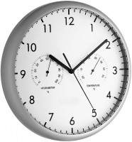 Analoge Wanduhr mit Thermo-/Hygrometer