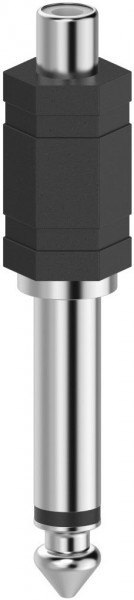 Mono Audio-Adapter Cinch-Kupplung>6,3-mm-Stecker schwarz
