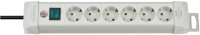 Premium-Line Steckdosenleiste 6-fach (3m) mit Schalter lichtgrau