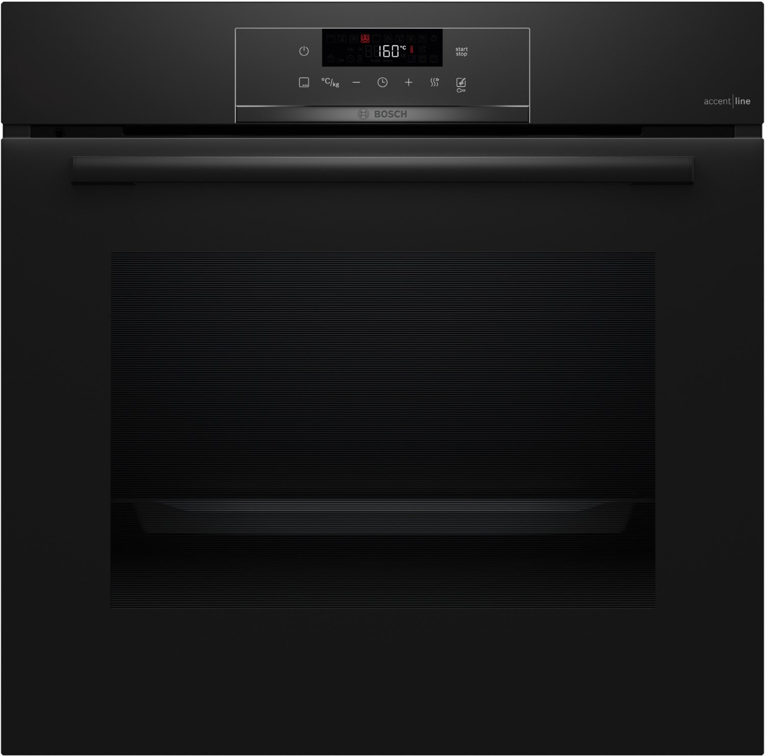 HBA4720B3 Einbaubackofen schwarz, 71 l, Pizza-Stufe, schnelles Vorheizen, pyrolytische Selbstreinigung, 59,4 cm breit, A+