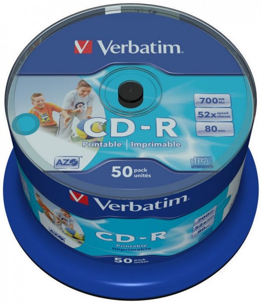 CD-R AZO 52x 700MB (50er Spindel) Wide Printable