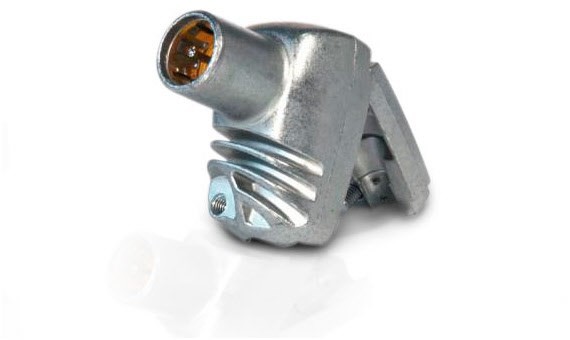 F-Stecker Quick gewinkelt silber