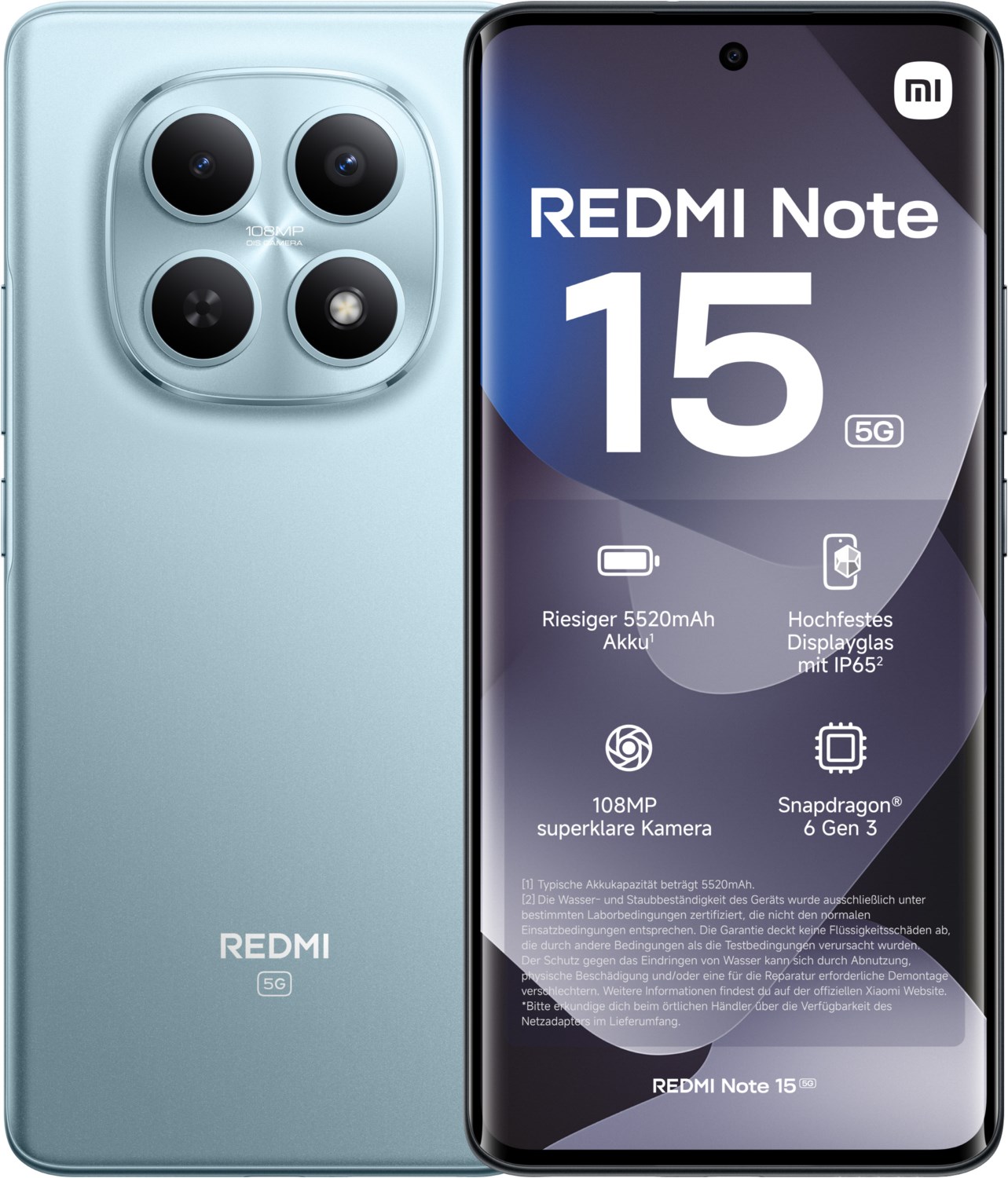 Redmi Note 15 Pro 5G (8GB+256GB) EU Smartphone glacier blue