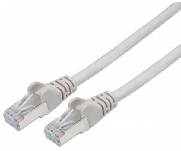 Patchkabel mit Cat7-Rohkabel S/FTP grau (0,25m)